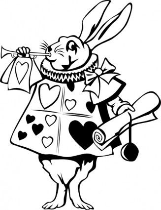 327x425 Rabbit From Alice In Wonderland Clip Art Vector Clip Art Free