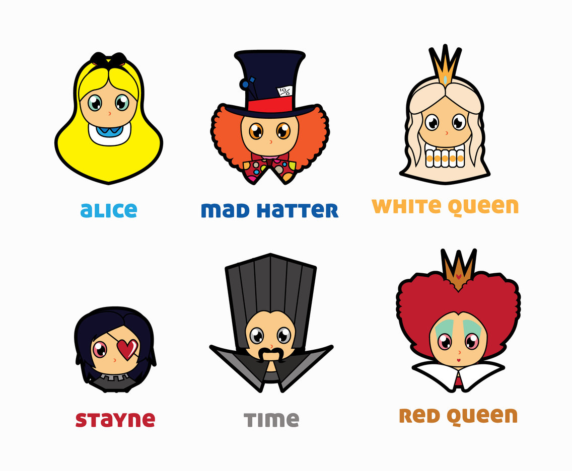 1136x936 Wonderland Characters Vector Vector Art Graphics