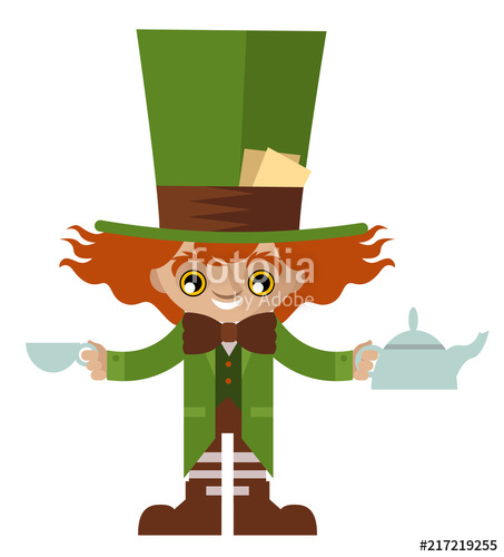 453x500 Mad Hatter With Teapot Stock Image And Royalty Free Vector
