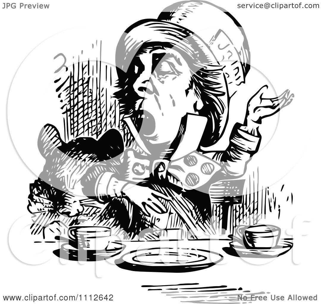 1080x1024 Clipart The Mad Hatter And Dormouse At The Tea Party In Wonderland