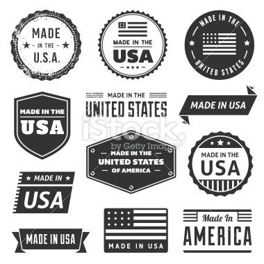 380x380 Set Of Made In The Usa Labels Background Shows Through The White