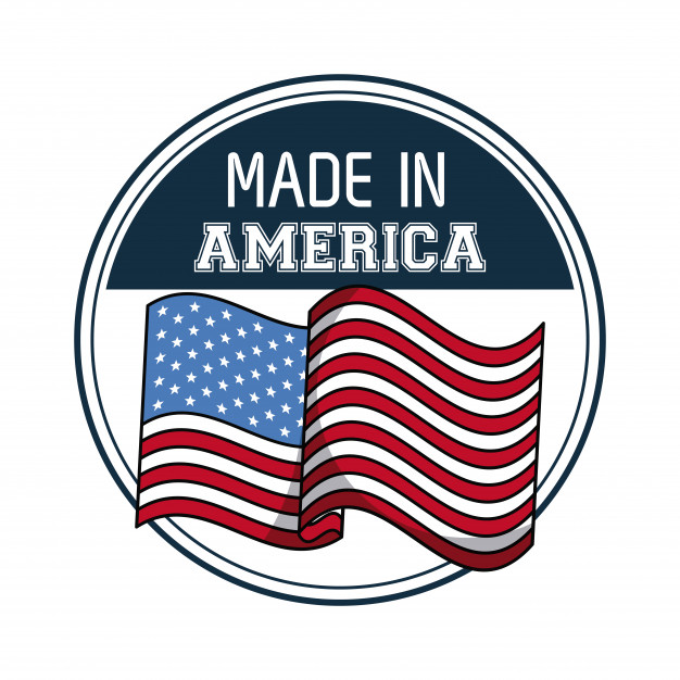 626x626 Made In Usa Round Emblem With Flag Vector Illustration Graphic