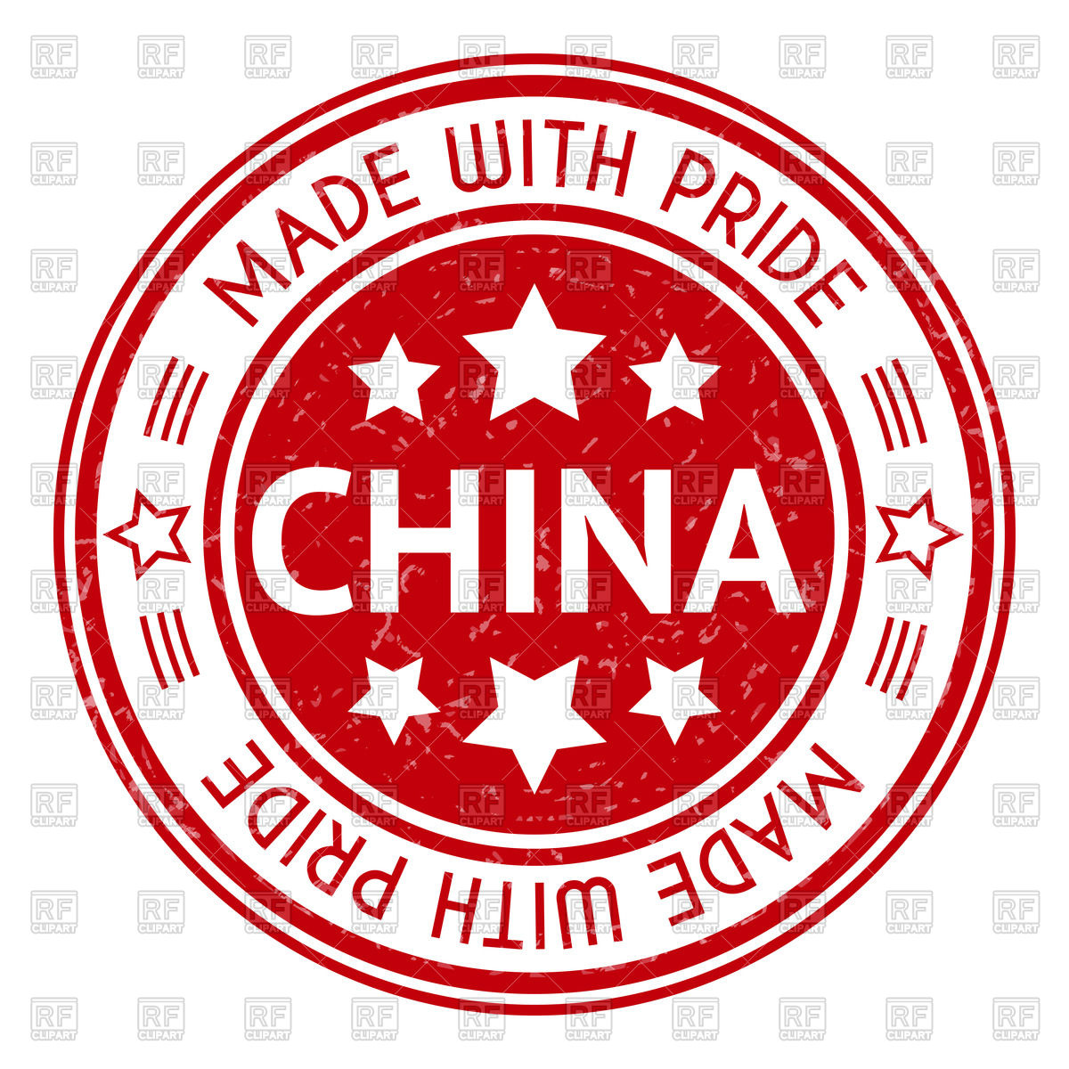 1200x1200 Round Stamp Made In China Vector Image Of Objects Kannaa