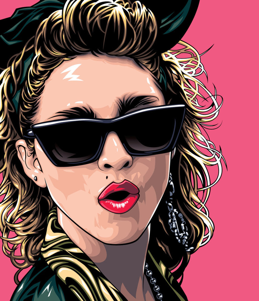 Vector Art Of Madonna 829x964 Vector Art Of Madonna
