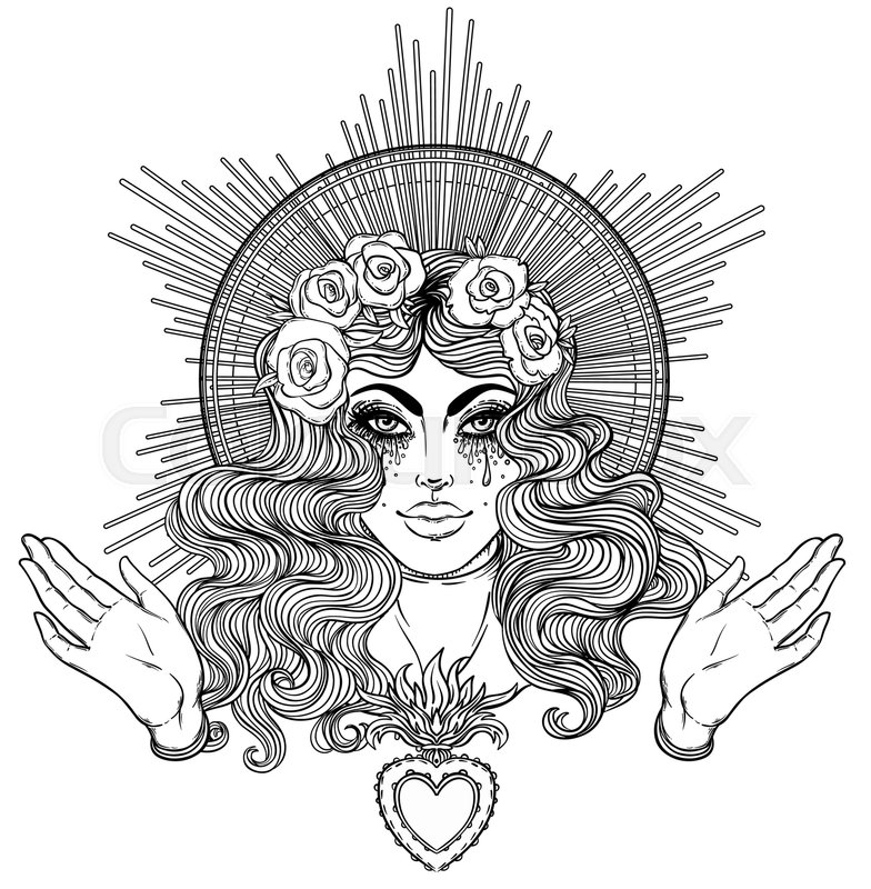 Madonna, Lady Of Sorrow Devotion To Stock Vector Colourbox 784x800 Madonna, Lady Of Sorrow Devotion To Stock Vector Colourbox