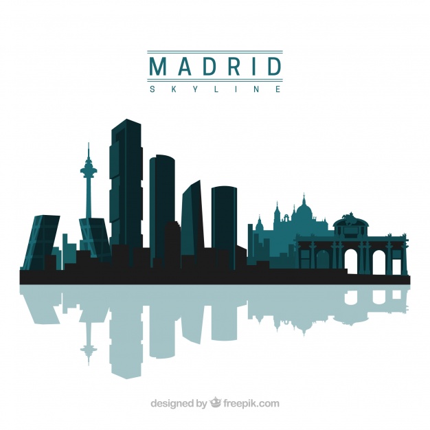 626x626 Madrid Skyline Design Vector Free Download