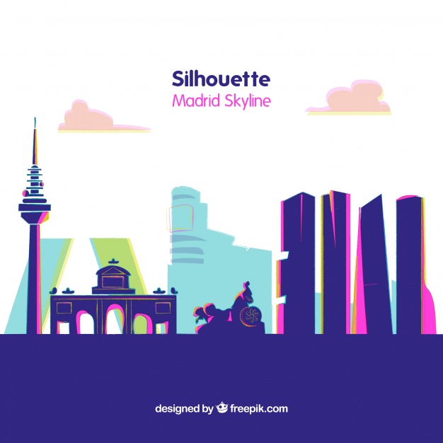 626x626 Modern Skyline Of Madrid Vector Free Download