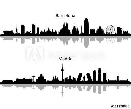 500x418 Skyline Barcelona Madrid
