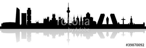 500x164 Skyline Madrid Stock Image And Royalty Free Vector