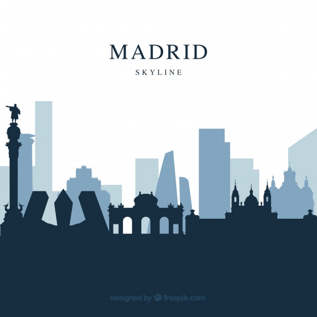 Madrid Skyline Vector at Vectorified.com | Collection of Madrid Skyline ...