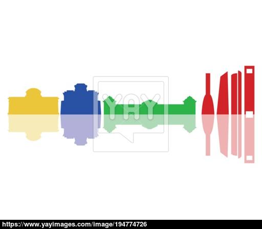 512x448 Madrid Skyline Vector