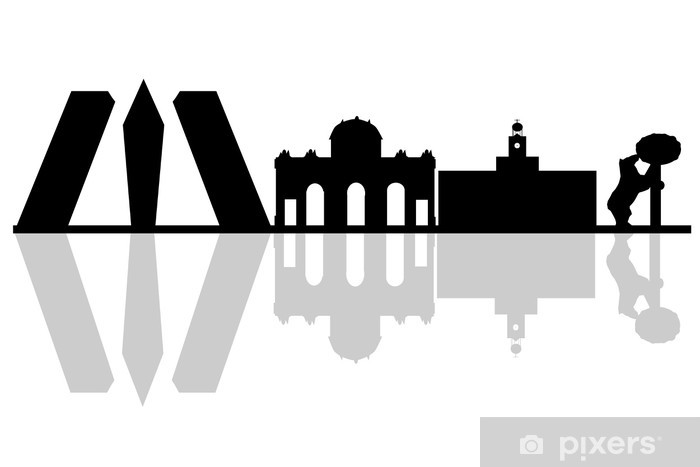 700x467 Vector Silhouette Of Madrid Spain Wall Mural We Live