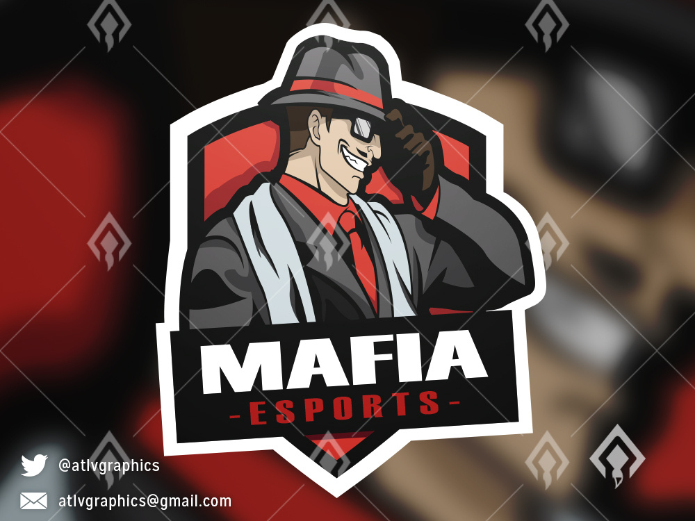 1000x750 Mafia Mascot Esport Game Logo