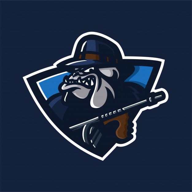 626x626 Mafia Bulldog Sport Gaming Mascot Logo Template Vector Premium