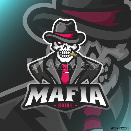 500x500 Vector Mafia Boss Mascot For Teammate Logo