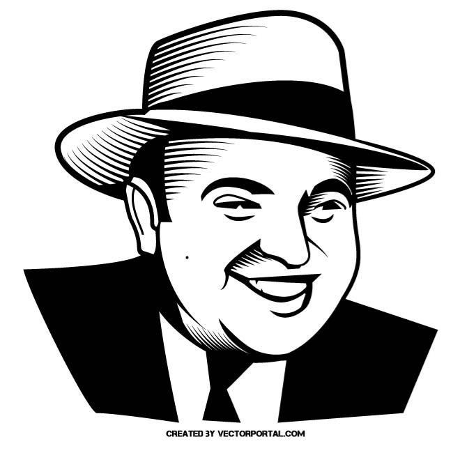 660x660 Gangster Al Capone Vector Portrait Celebrity Vector
