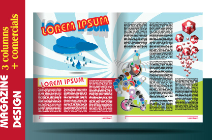 417x275 Magazine Layout Free Vector Download