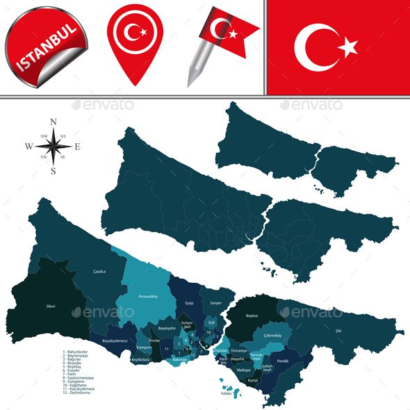 Map Of Istanbul With Districts Travel Vectors Map Vector 590x590 Map Of Istanbul With Districts Travel Vectors Map Vector