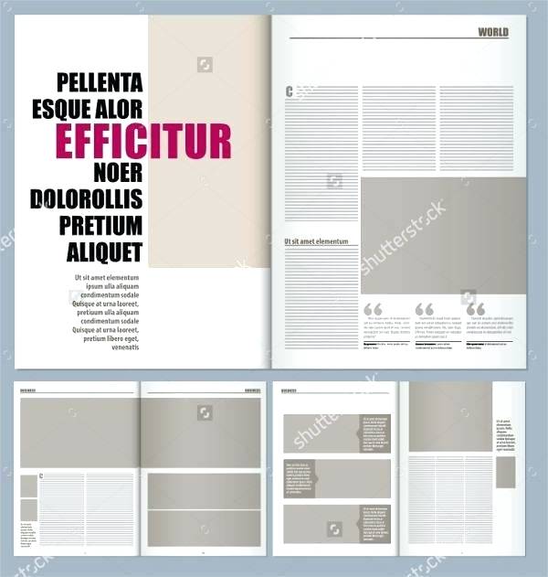 600x631 Magazine Layout Template Free Vector Format Templates