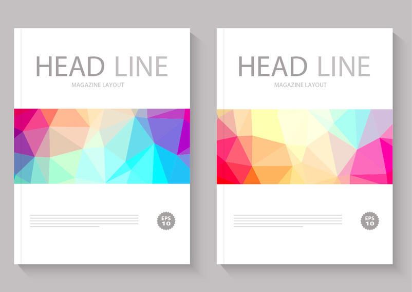 802x570 Polygonal Slider Magazine Cover Layout