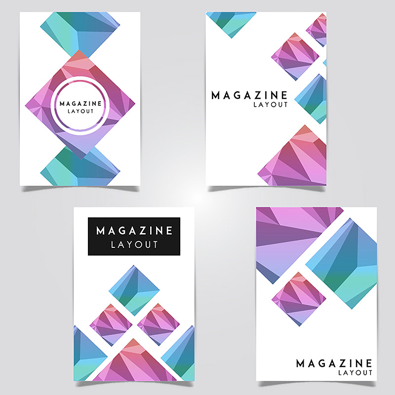 800x800 Vector Abstract Magazine Layout Template Designs Konfest