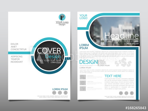 500x375 Blue Flyer Cover Business Brochure Vector Design, Leaflet