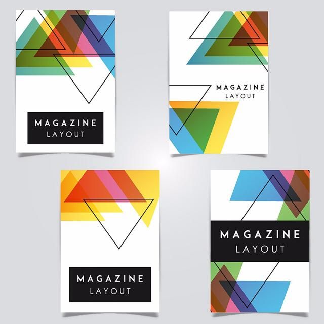 640x640 Vector Abstract Magazine Layout Template Designs Poster