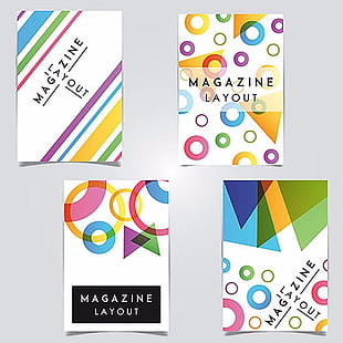 310x310 Vector Abstract Magazine Layout Template Designs Free