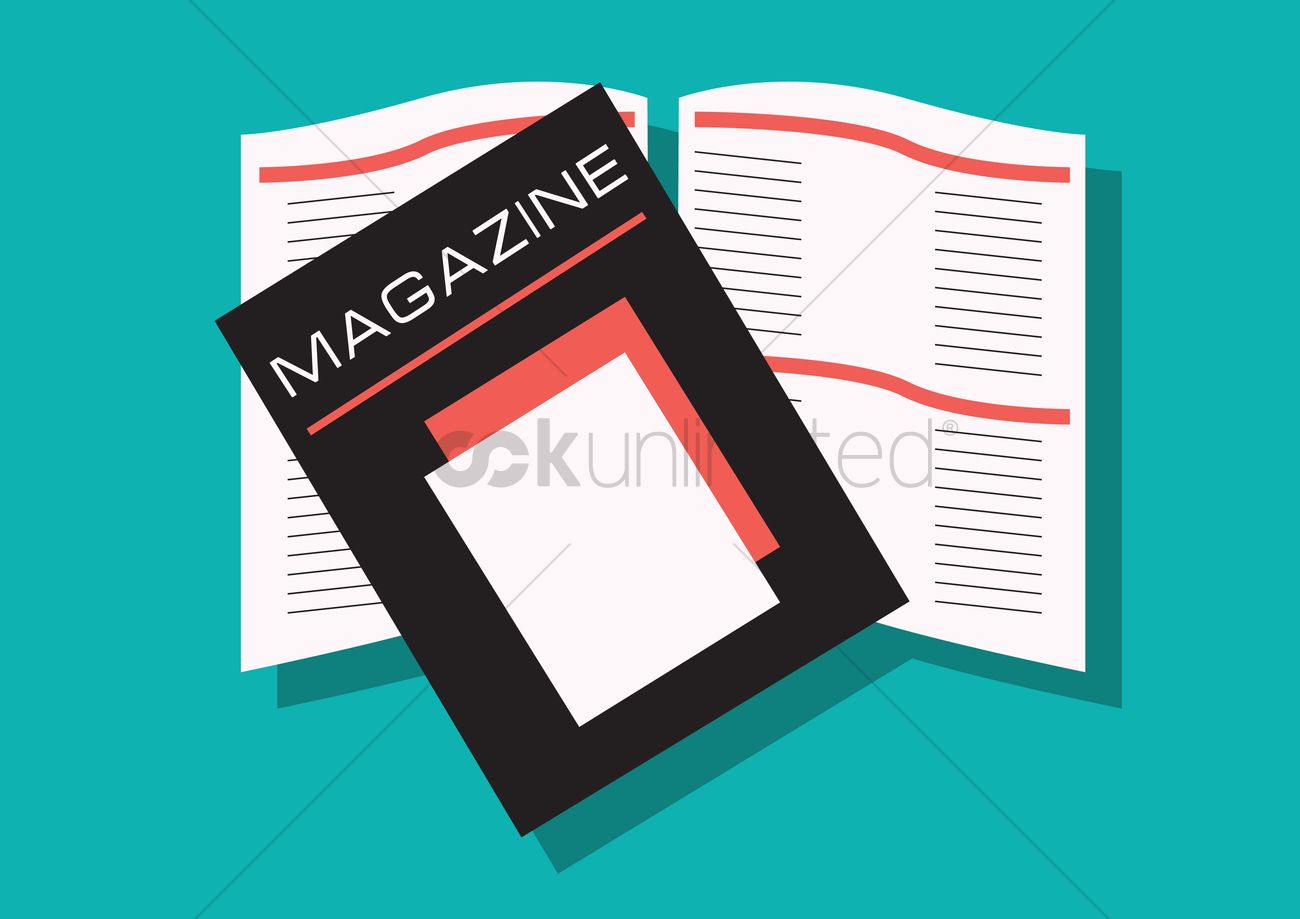 1300x919 Opened And Closed Magazine Vector Image