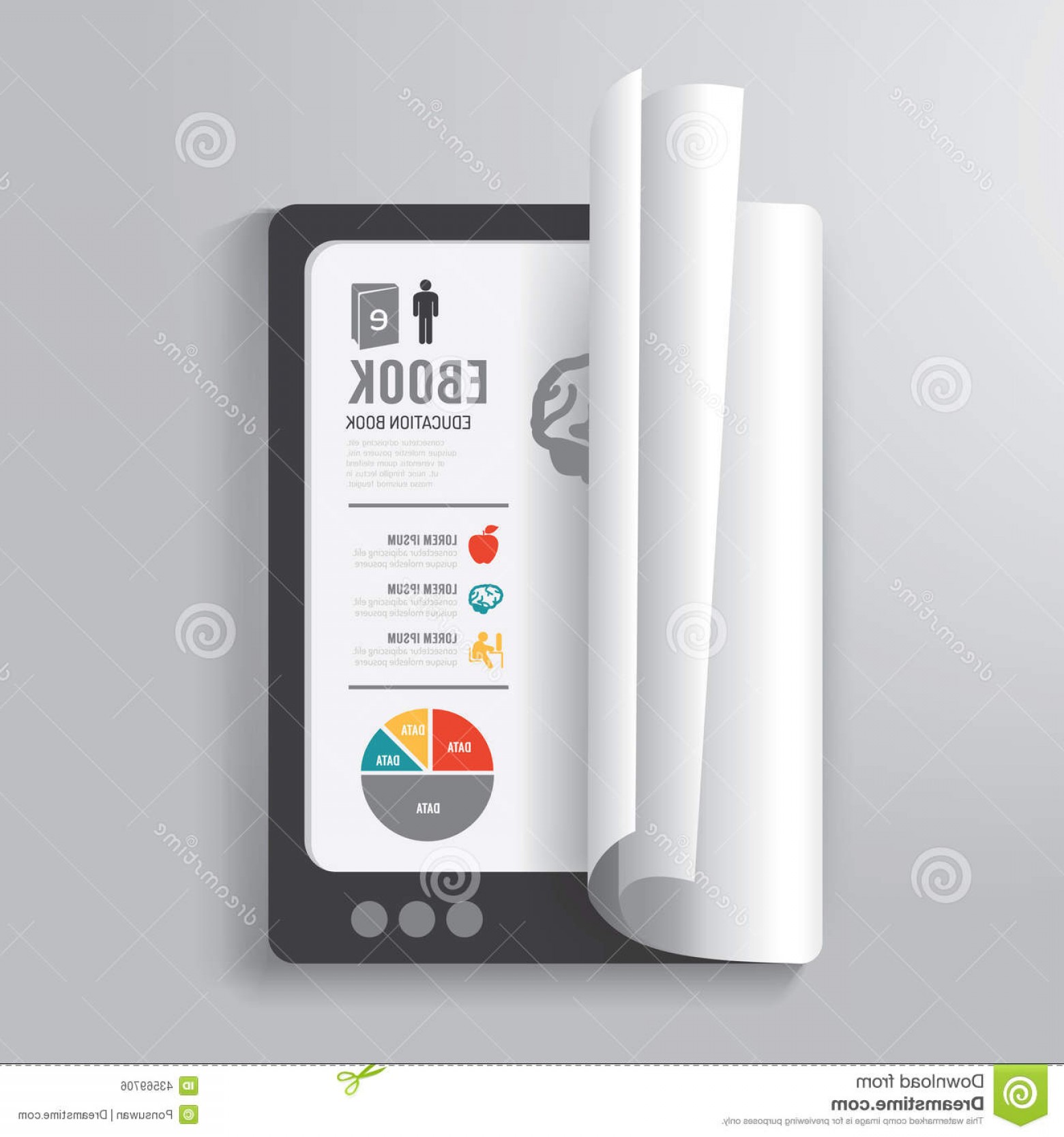 1560x1668 Stock Illustration Cover Book Digital Design Tablet Concept