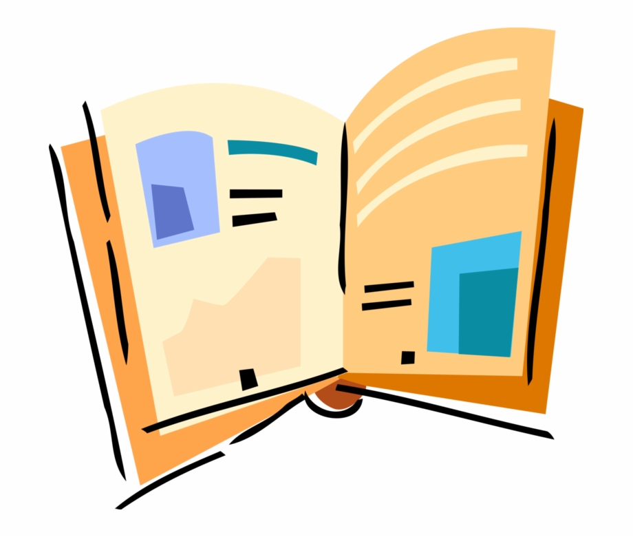 920x780 Vector Illustration Of Open Book Or Magazine Reading