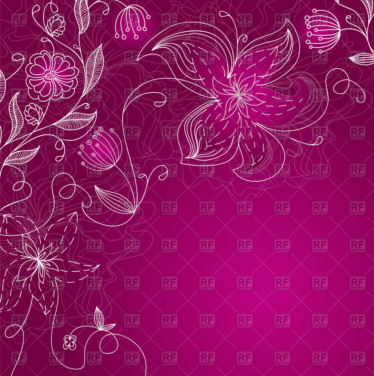 1193x1200 Purple Floral Background