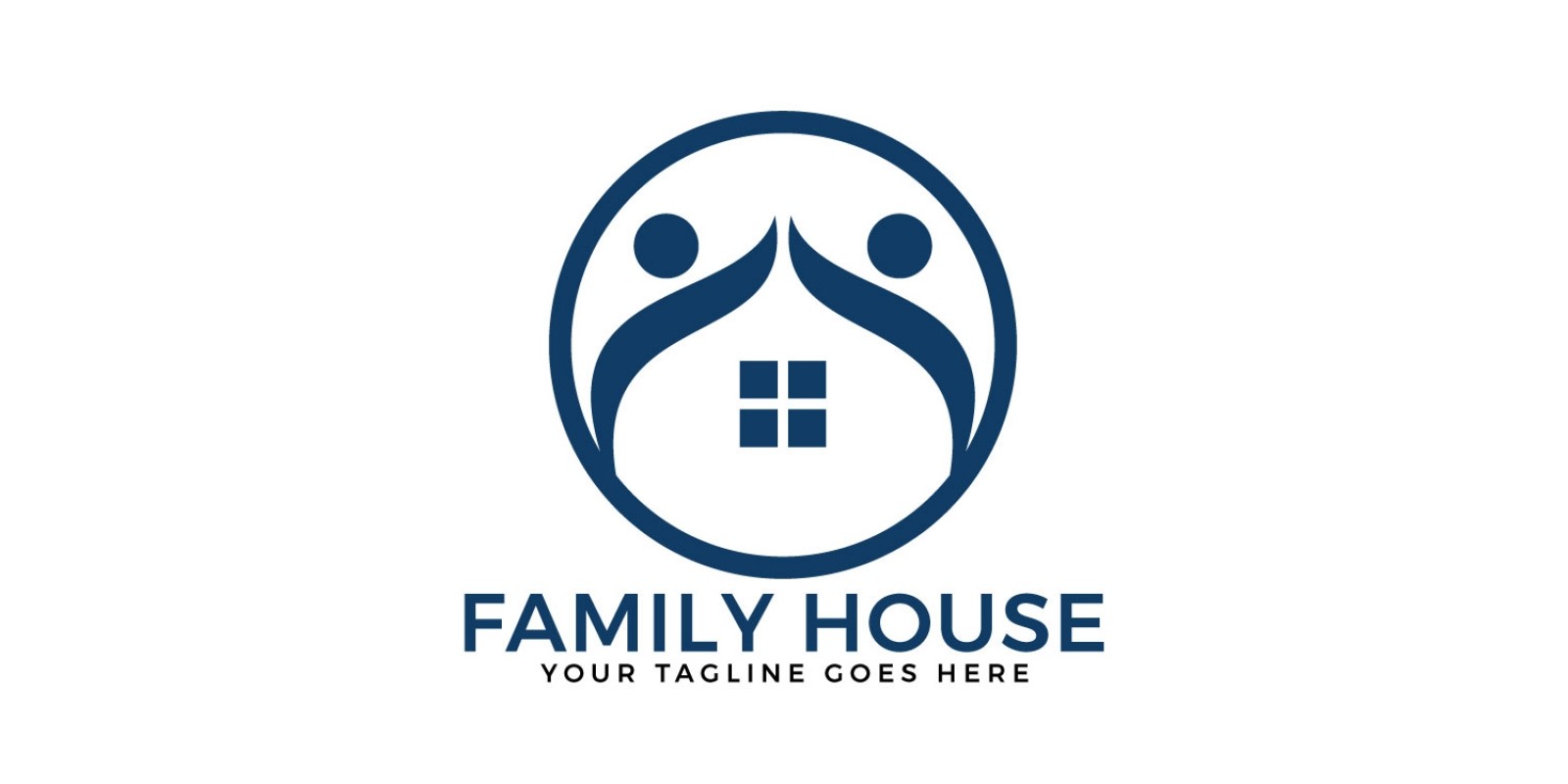 1600x800 Family House Vector Logo Design Codester