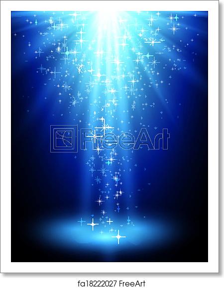 450x580 Free Art Print Of Abstract Magic Blue Light Background Vector