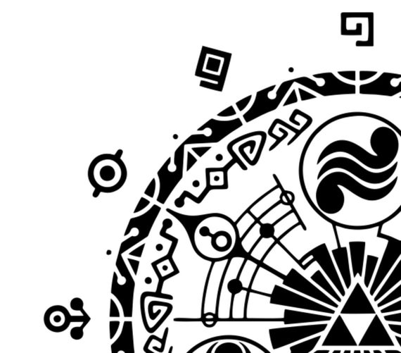 570x501 Legend Of Zelda Magic Circle Vector Etsy