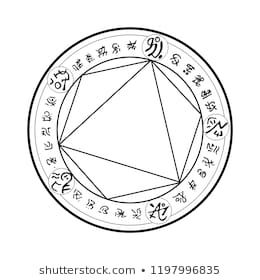 260x280 Rune Magic Circle Vector Witchcraft Symbols Magic Casting Spell