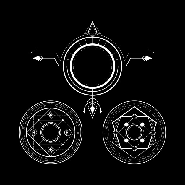 626x626 Set Magic Circle Vector Premium Download