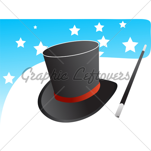 500x500 Magic Hat Vector Gl Stock Images