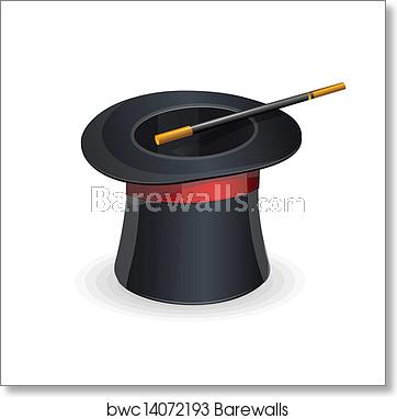362x382 Magic Hat Vector, Art Print Barewalls Posters Prints