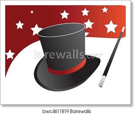 435x370 Magic Hat Vector, Art Print Barewalls Posters Prints
