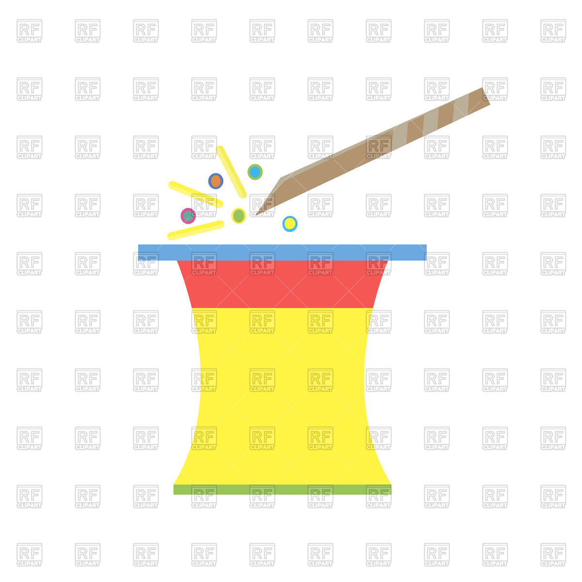 1200x1200 Magic Hat With Magic Wand Vector Image Of Objects Vectorup