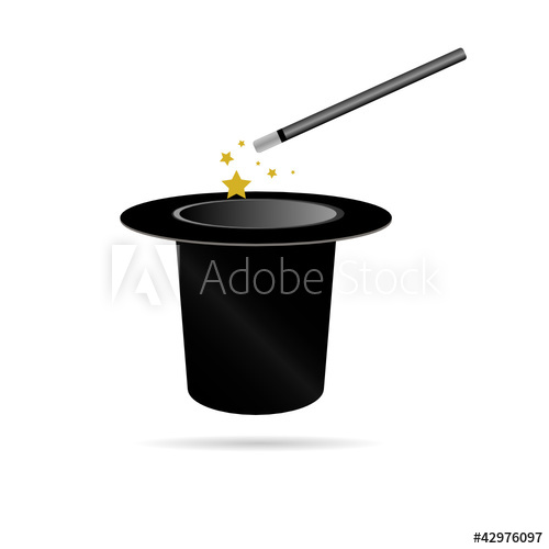 500x500 Magic Hat Vector Illustration