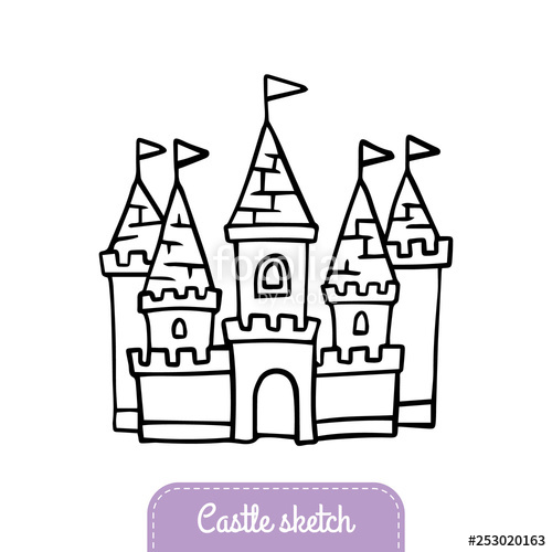 Hand Drawn Cartoon Castle Doodle Fairytale Castle For Magic 500x500 Hand Drawn Cartoon Castle Doodle Fairytale Castle For Magic