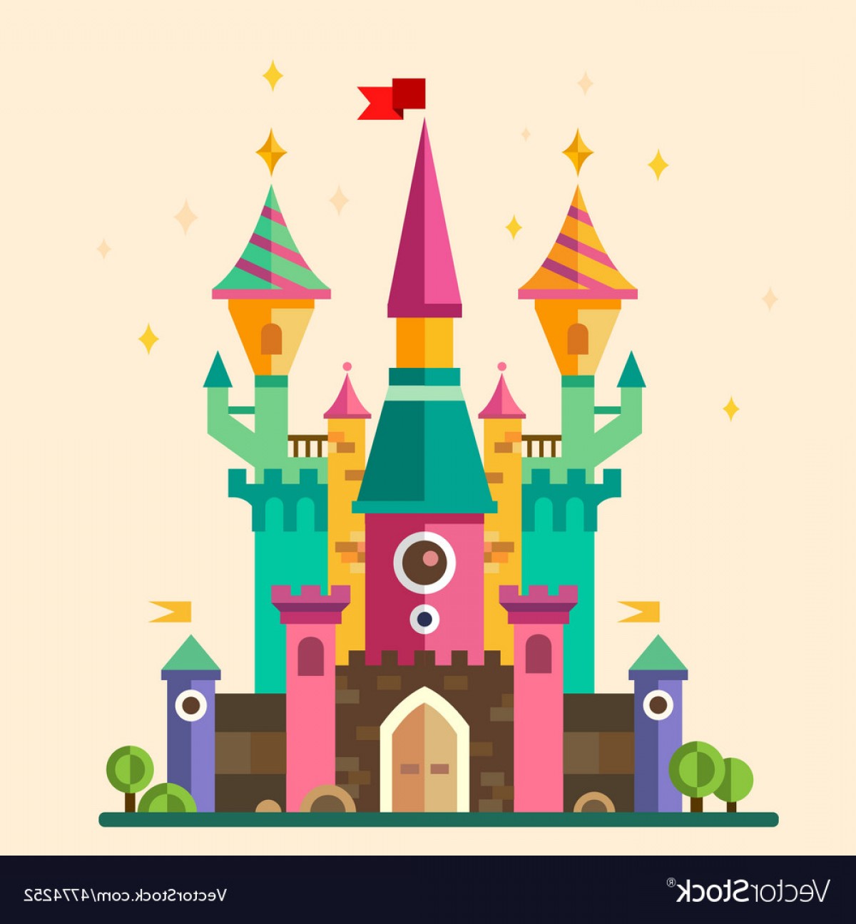 Magical Fabulous Cartoon Castle Vector Cqrecords 1200x1296 Magical Fabulous Cartoon Castle Vector Cqrecords