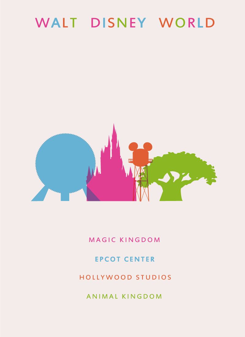 800x1100 Disney Castle Logo Vector Walt Disney World Travel Poster