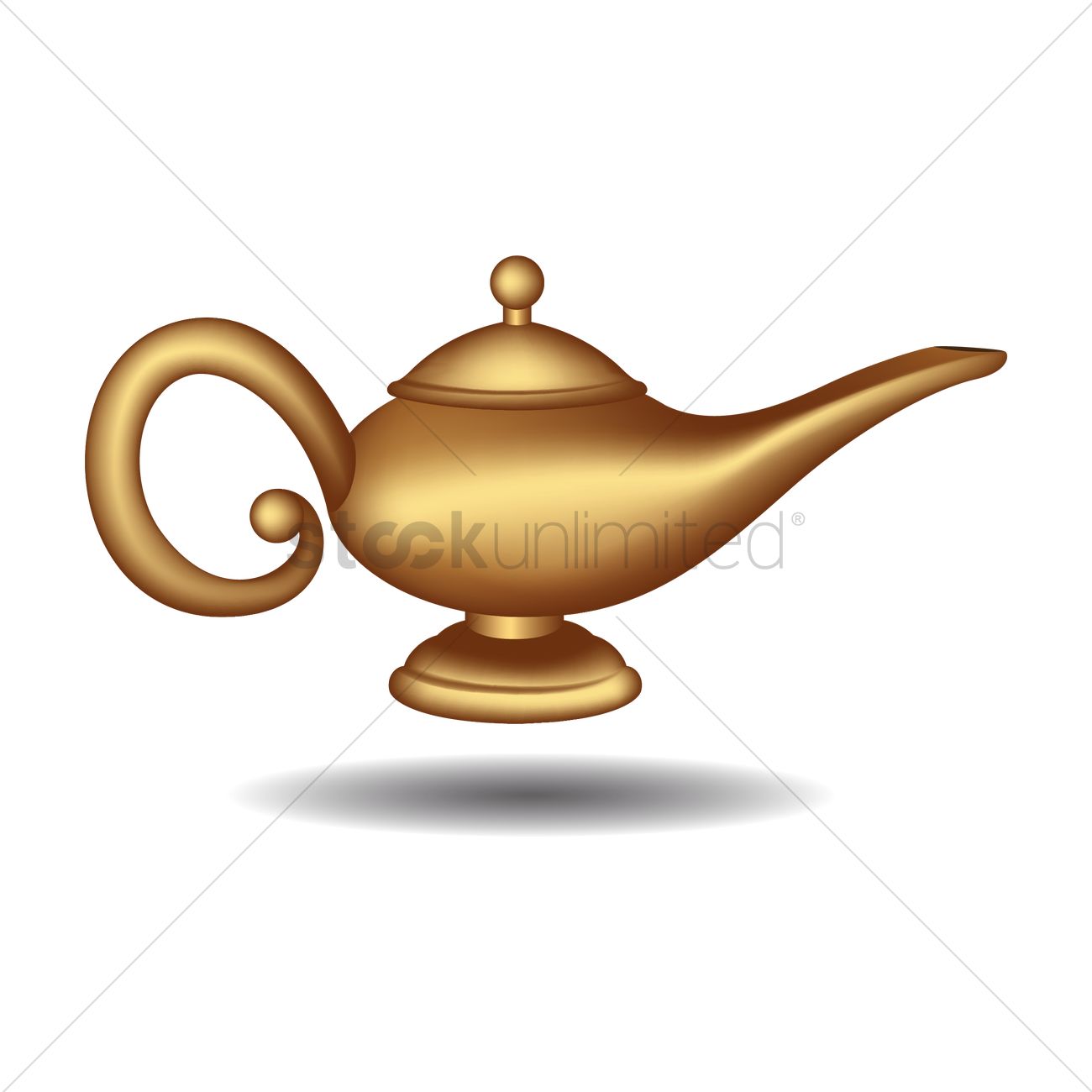 Magic Lamp Vector Image 1300x1300 Magic Lamp Vector Image