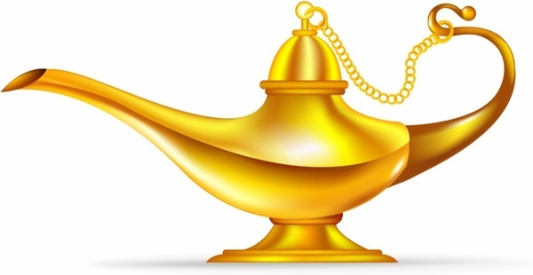 Magic Lamp Free Vector Download 600x310 Magic Lamp Free Vector Download
