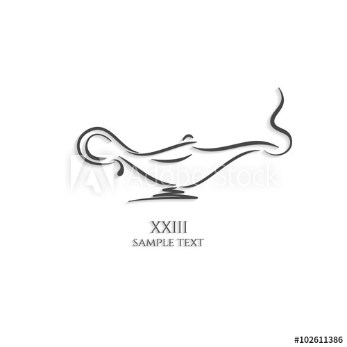 Magic Lamp Logo Outline 500x500 Magic Lamp Logo Outline
