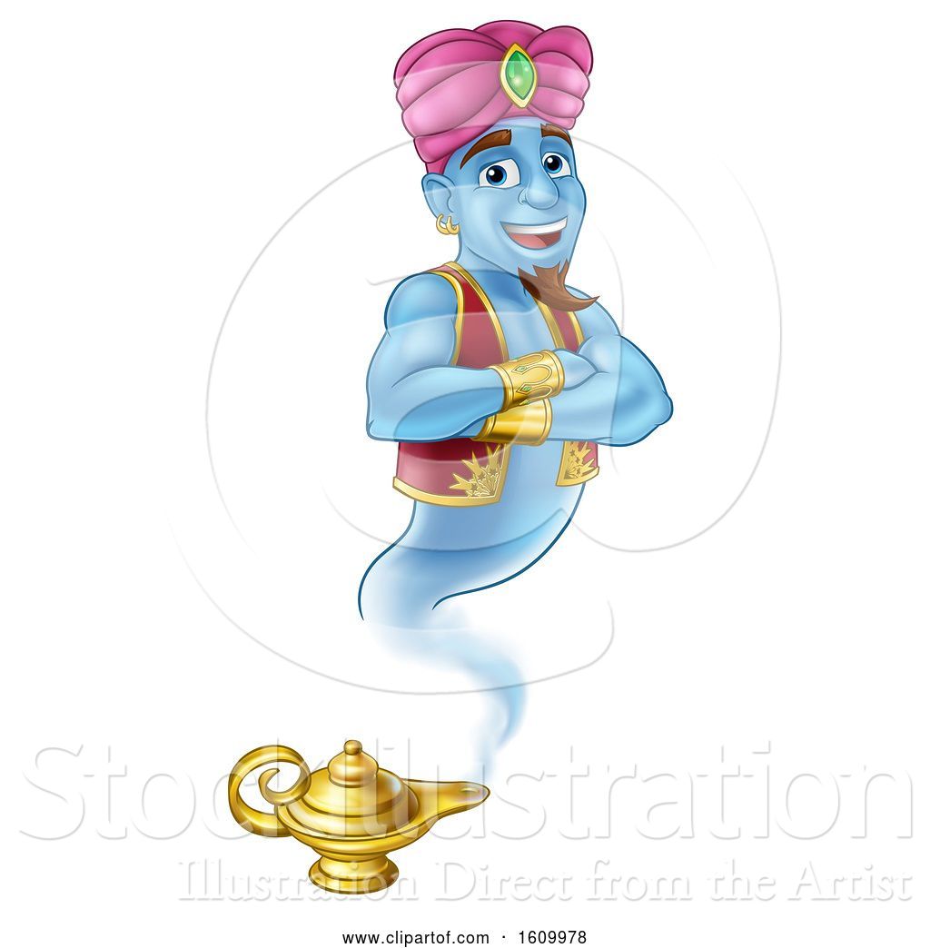 Vector Illustration Of Cartoon Genie Magic Lamp Aladdin Pantomime 1024x1044 Vector Illustration Of Cartoon Genie Magic Lamp Aladdin Pantomime