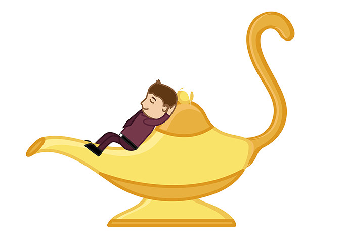 Download Free Businessman Sleeping On Magic Lamp Vector Illustration 680x480 Download Free Businessman Sleeping On Magic Lamp Vector Illustration